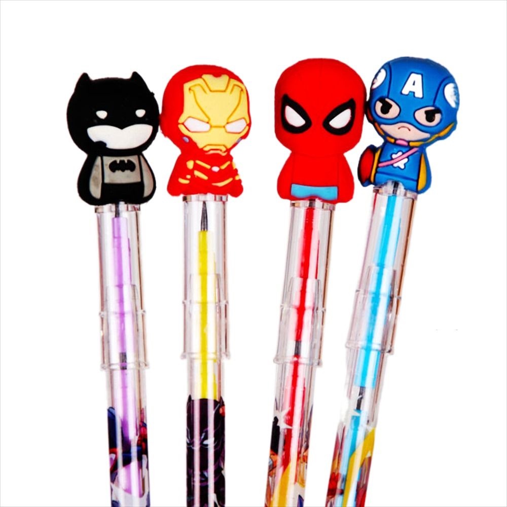 Lanfy Pensil Mekanik Perlengkapan Sekolah Anak Anime Kartun Alat Tulis Silicone Tips Menulis Pencil