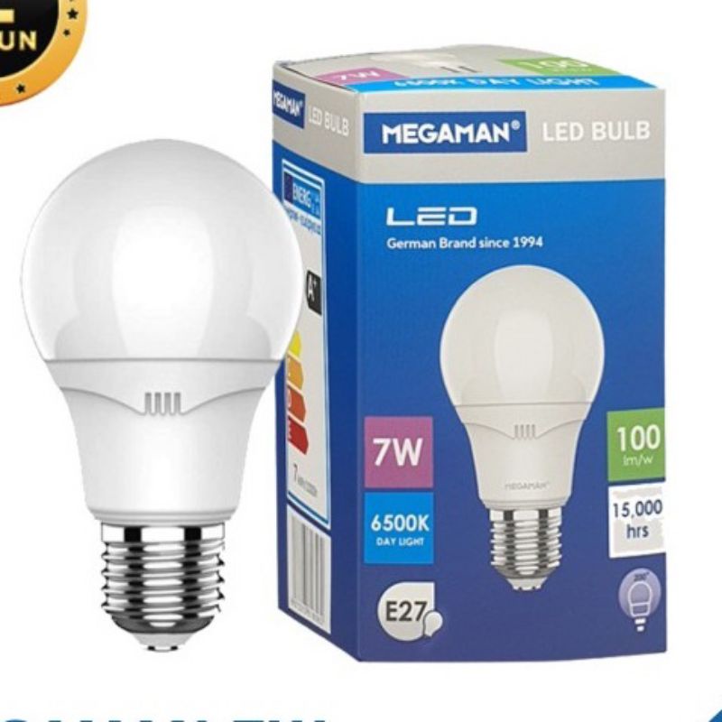 Lampu Ablub Bohlam LED MEGAMAN Putih 3W 5W 7W 9W 12W 18W 25W