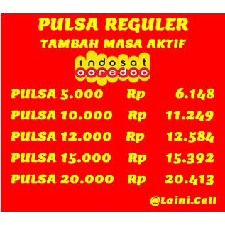 Pulsa Reguler Indosat IM3 Mentari 5K 10K 12K 15K 20K 5RB 10RB 12RB 15RB 20RB 5.000 10.000 12.000 15.