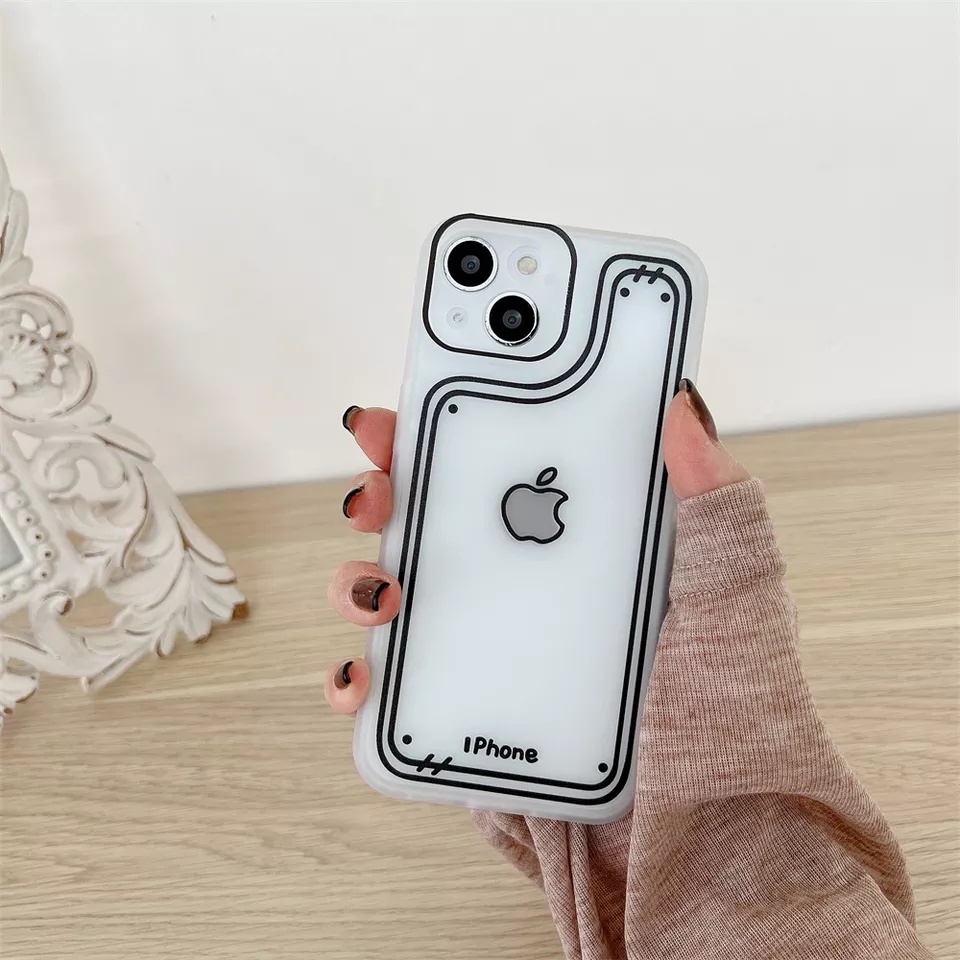 DOODLE ART Grafiti Sketch Iphone 14 Pro max Iphone 14 plus Case Cover Casing Transparan matte