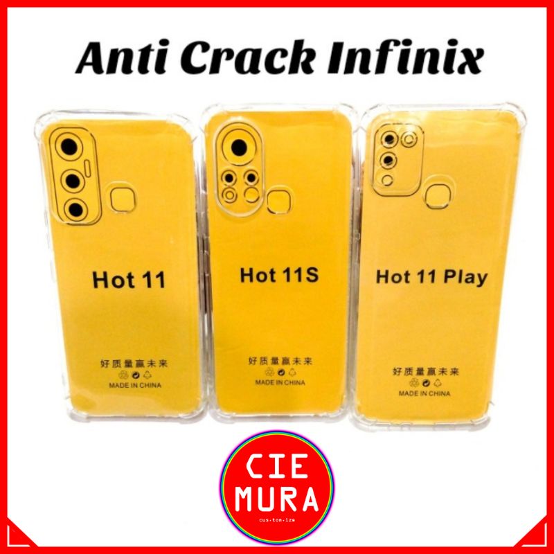 CIE Anti Crack Infinix Hot 11 Hot 11S Hot 11 Play Case Anticrack Jelly Softcase Lentur Silikon HP Ci