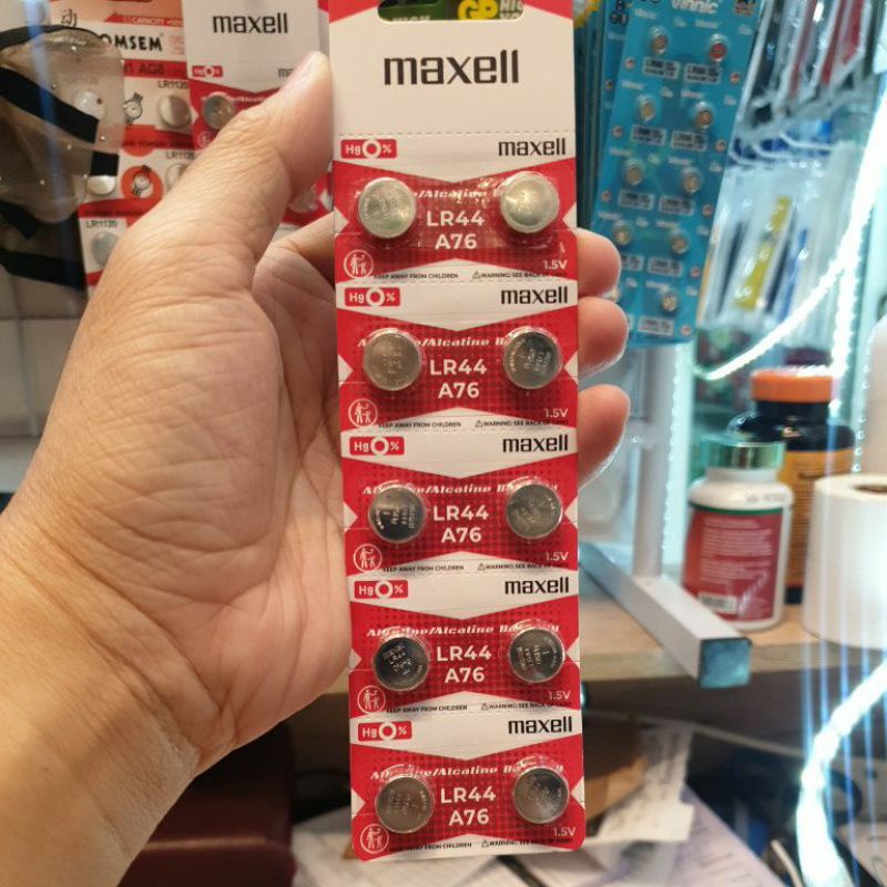 Baterai Maxell LR 44 145A  LR44 44/ A76 , Baterai Kalkulator