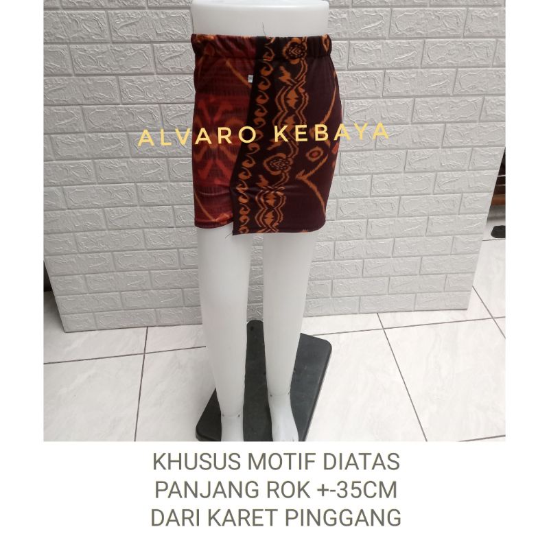 rok span pendek mini seksi diatas lutut bawahan kebaya strait melar motif batik cantik murah real pict siap pakai ready stock