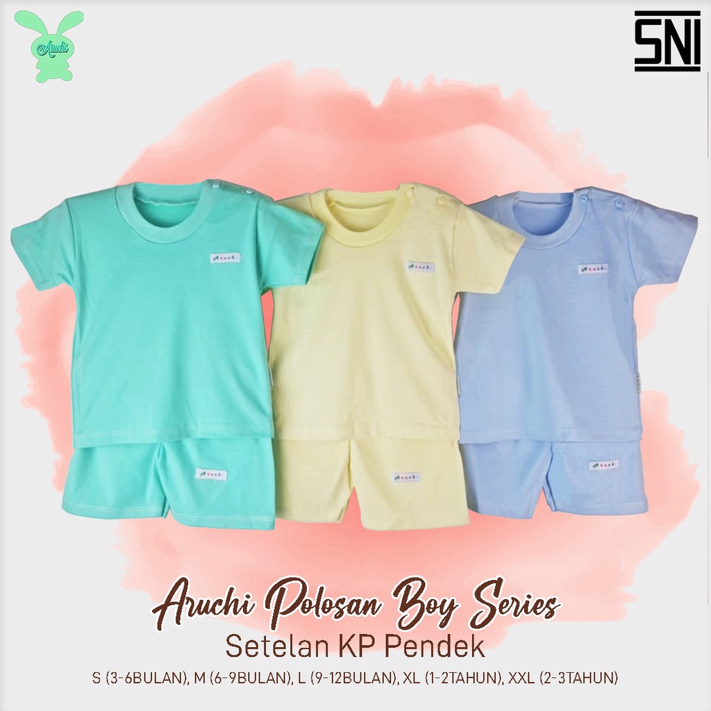 3 Stelan Oblong Pendek Aruchi Boy Series