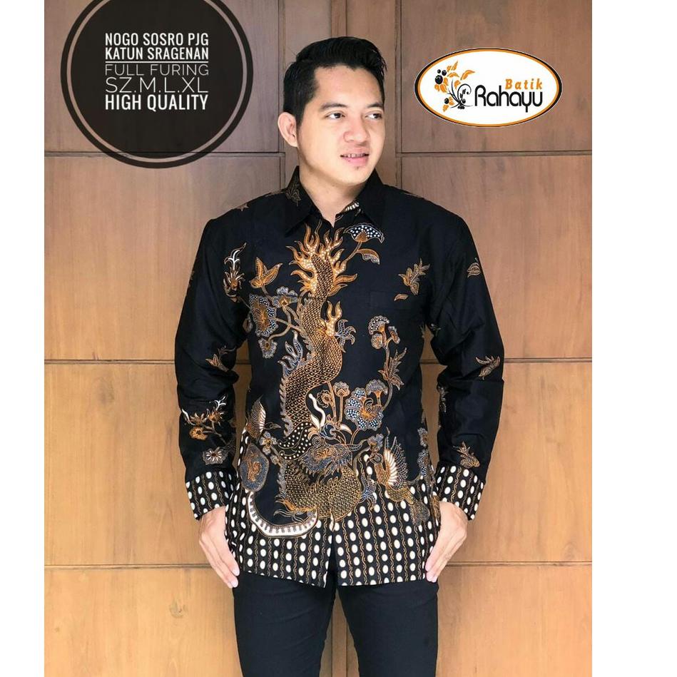 Paling Diminati Nogo Sosro Kemeja Batik Pria Full Furing Katun Primisima Batik Solo Batik Pria Ekskl