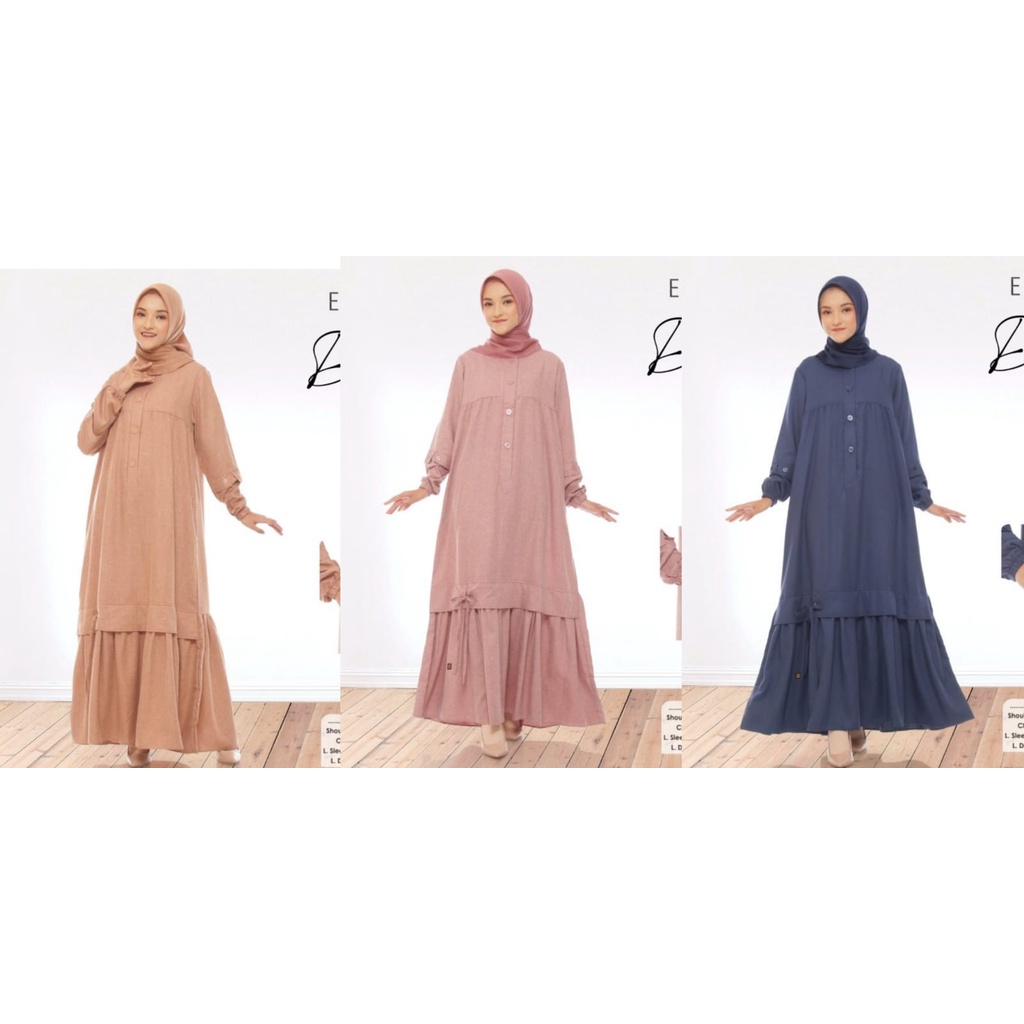 DRESS DENICA By Endomoda Gamis Polos Wanita Muslimah