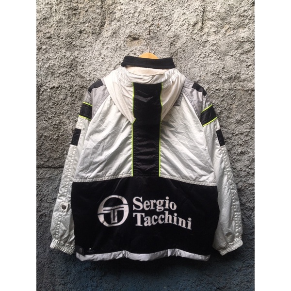 hoodie tracktop jaket vintage rare sergio tacchini vintage big logo rare second brand original thrif