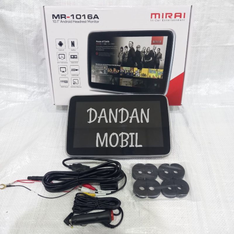Headrest Monitor Clip on 10 inch Mirai MR-1016A RAM 2/16GB / Headrest Android Mirai