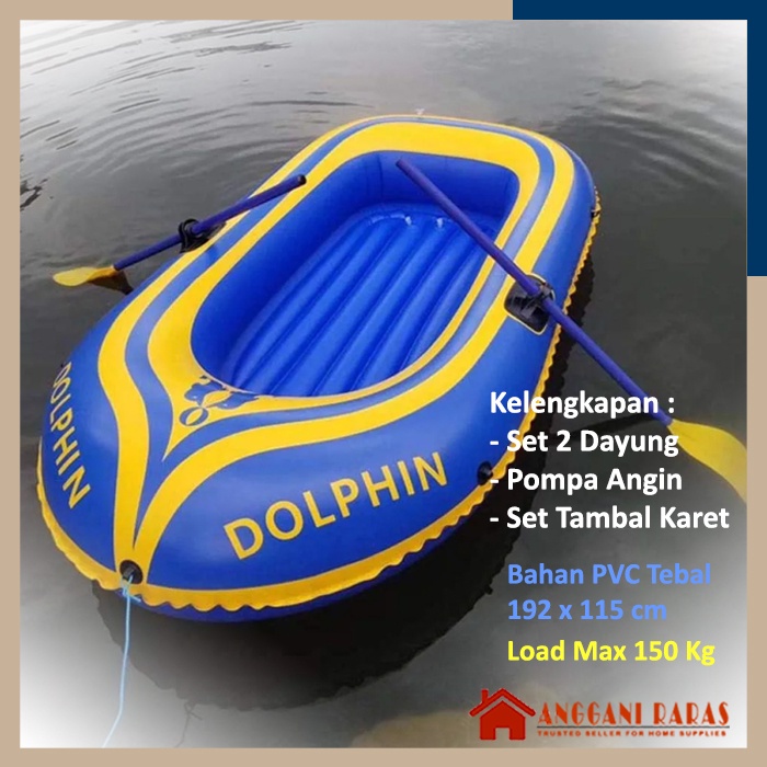 Perahu Mancing Perahu Karet Dayung Olahraga Air Inflatable Fishing Boat Free 2 Dayung Bahan PVC Tebal Anti Bocor