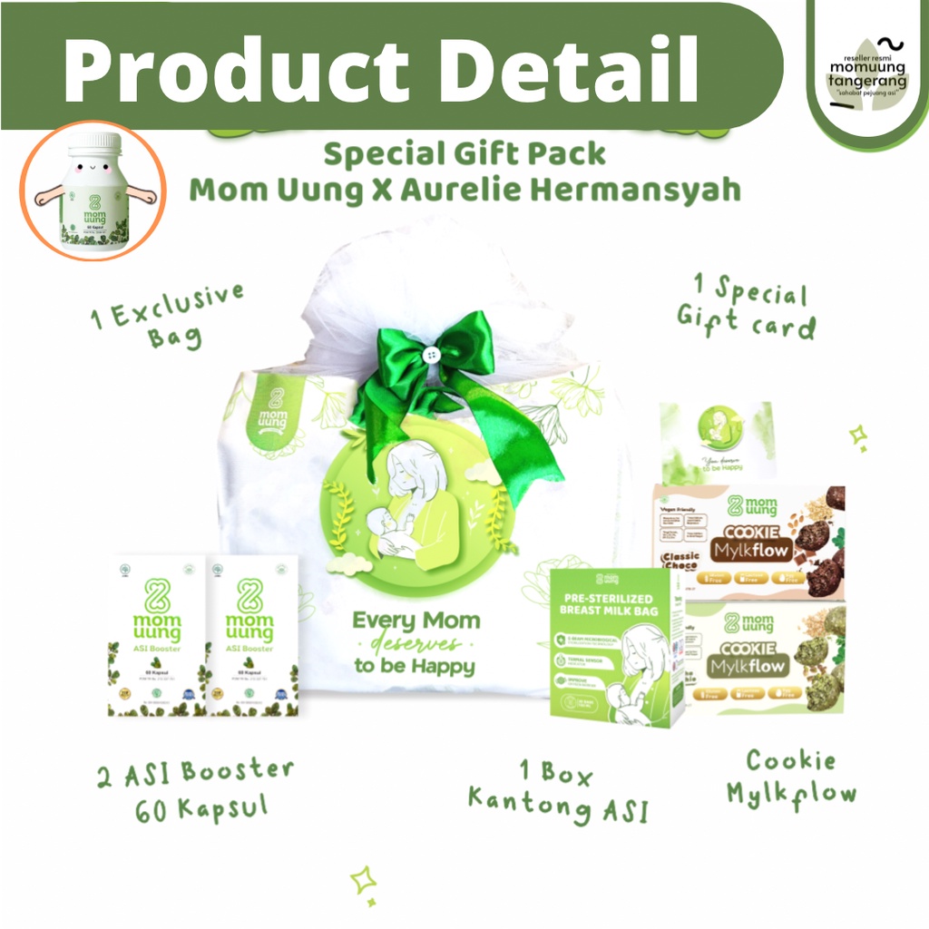 MOMUUNG SPECIAL GIFT PACK BERHAK BAHAGIA MOM UUNG / PAKET MENYUSUI / ASI BOOSTER / COOKIE PELANCAR ASI CLASSIC CHOCO