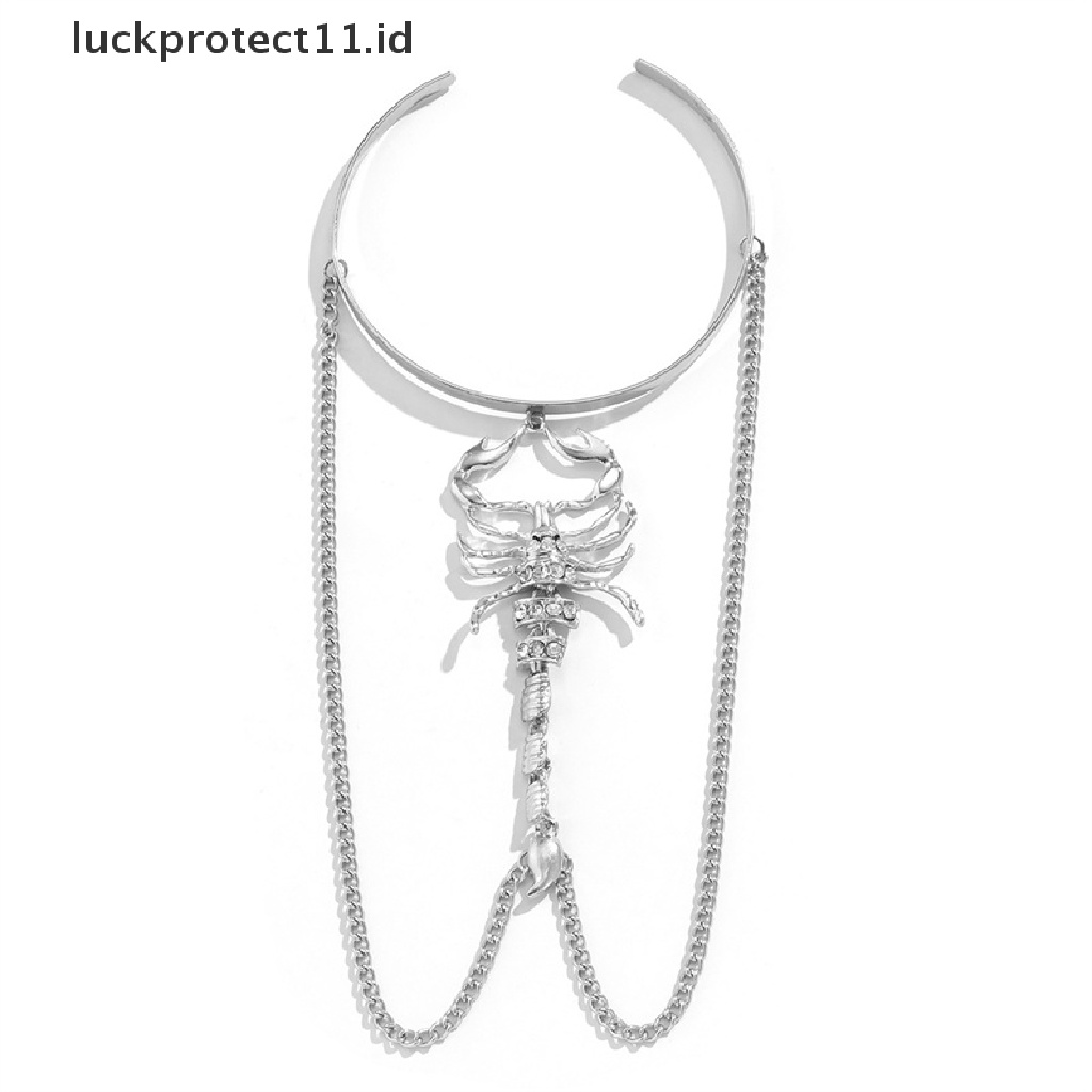 /Fashion Hot// Fashion// Punk Hip Hop Berlian Imitasi Rumbai Gelang Wanita Pria Gothic Scorpion Lengan Bangles Perhiasan.