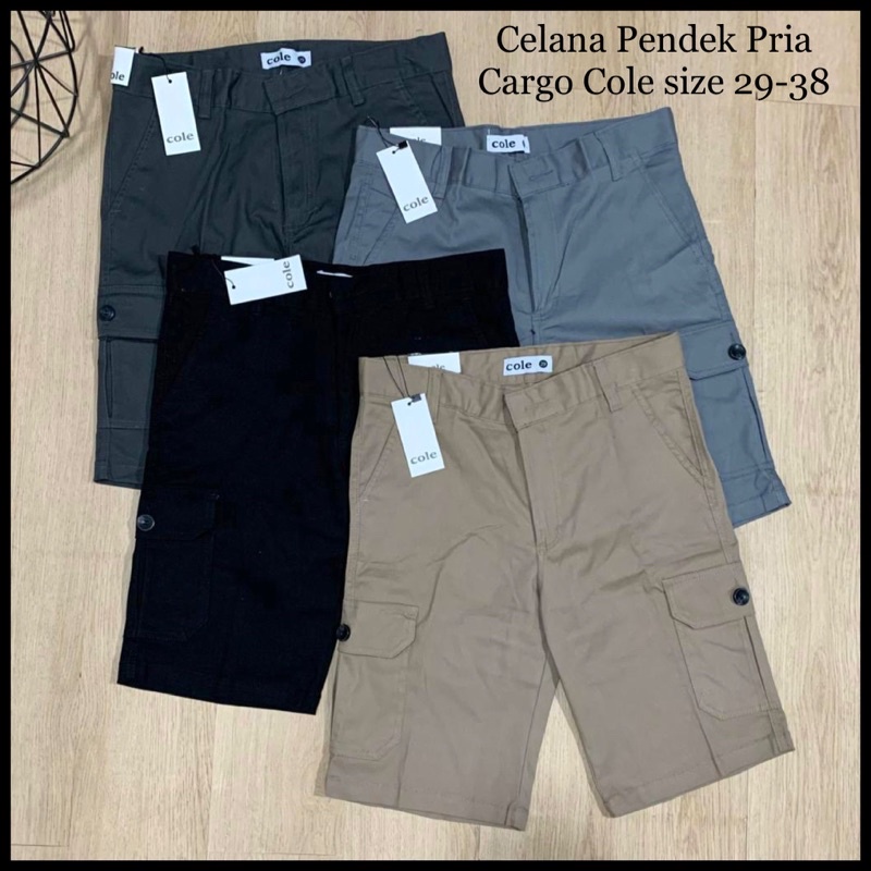 Chinos Pendek Celana Pendek Pria Cargo Cole Slim fit Clana Katun Stretch