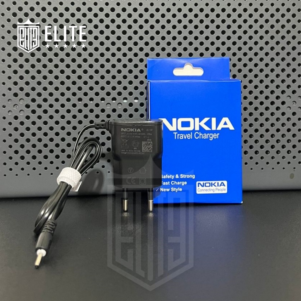 ELITE Charger Nokia Kecil Jarum Ori AC-15E DC5.0V 450mA Charger Nokia Jadul Model Jarum Kecil / Charger Nokia Original