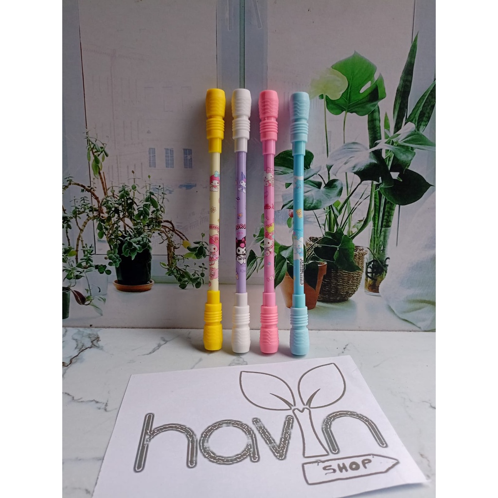 

AT (12pc) PEN GEL SPINNING BALANCE PENA PUTAR TONGKAT SANRIO MELODY KUROMI