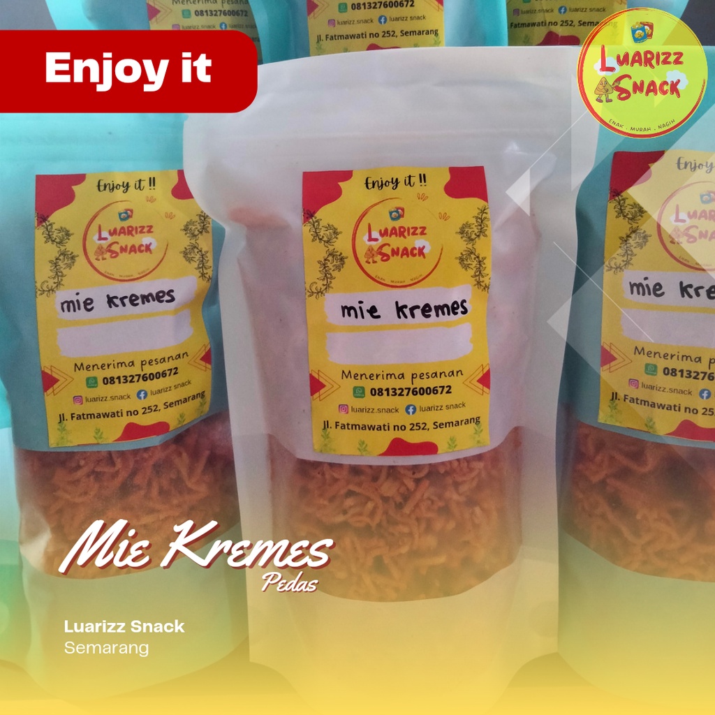 Jual Snack Cemilan Mie Kremes Pedas Murah Enak Kemasan Pouch Shopee Indonesia