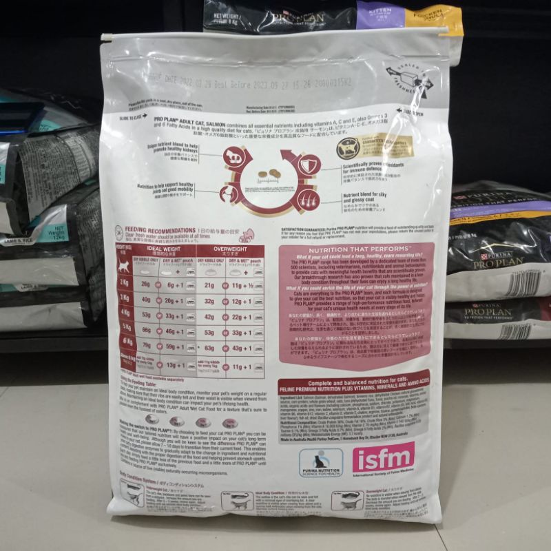 PROPLAN adult Salmon formula 7kg (GO-jek only) makanan kucing dewasa purina Freshpack