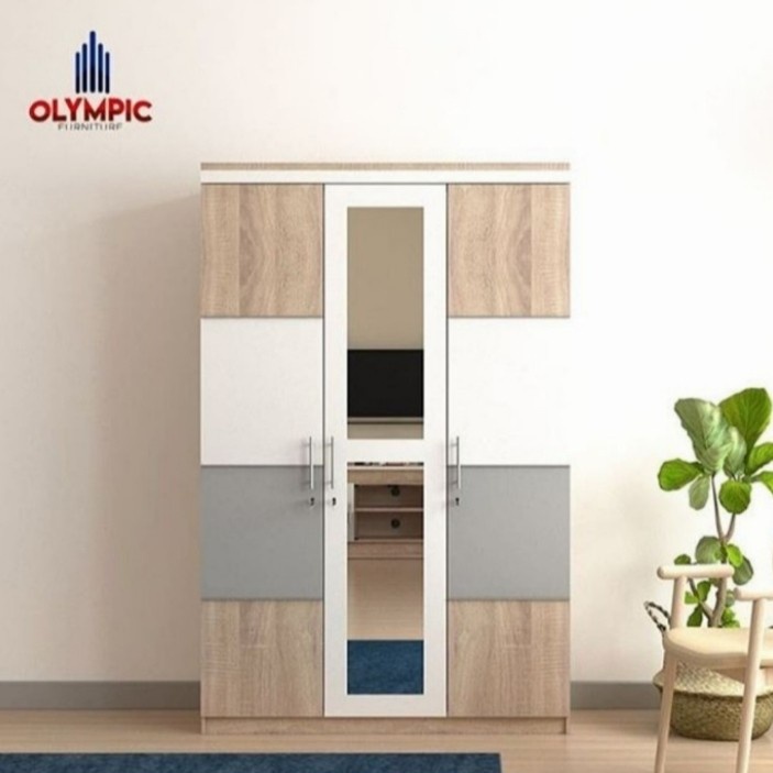 lemari baju 3 pintu lemari pakaian kaca cermin