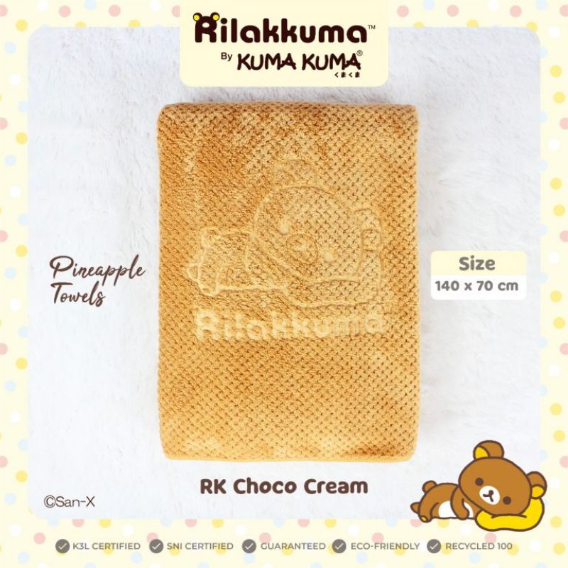 Rilakkuma By Kuma Kuma Handuk Pineapple 140x70 Cm / Handuk Bayi Premium Kuma-kuma