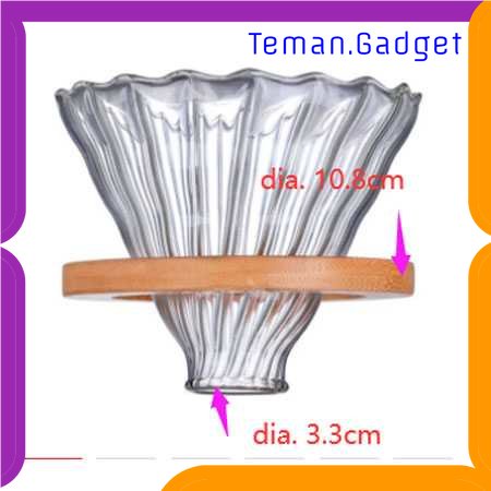 TG - DPR One Two Cups Filter Penyaring Kopi V60 Coffee Filter Wooden Bracket - SE102