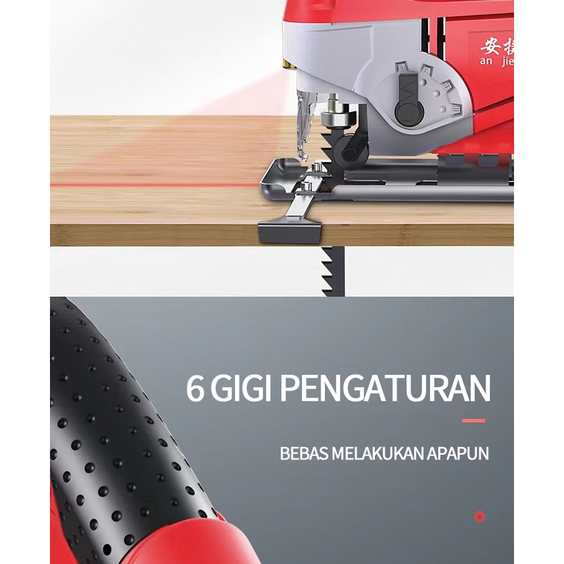 Mesin Jigsaw Gergaji Triplek Potong Kayu Listrik Jig Saw Mesin Potong