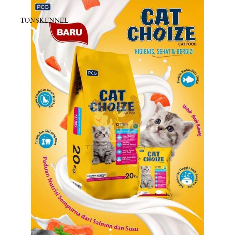 Cat Choize Kitten Salmon &amp; Tuna 20Kg Makanan Anakan Anak Pakan Adult Kitten Cat food Catfood Dewasa 20 kg