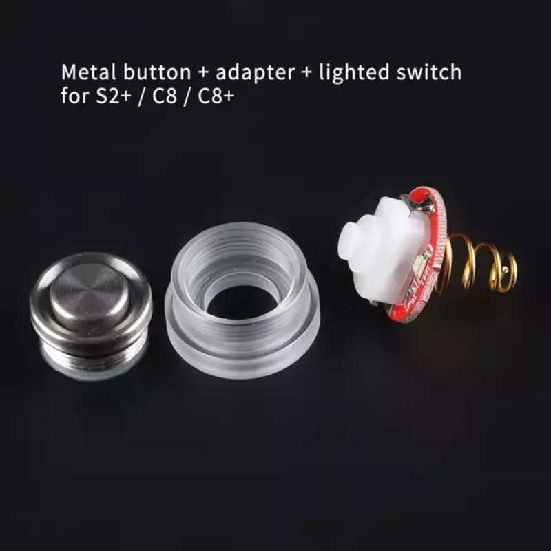 Light switch metal Convoy 16mm untuk S2 S2+ S8 S15 C8 C8+ S21A