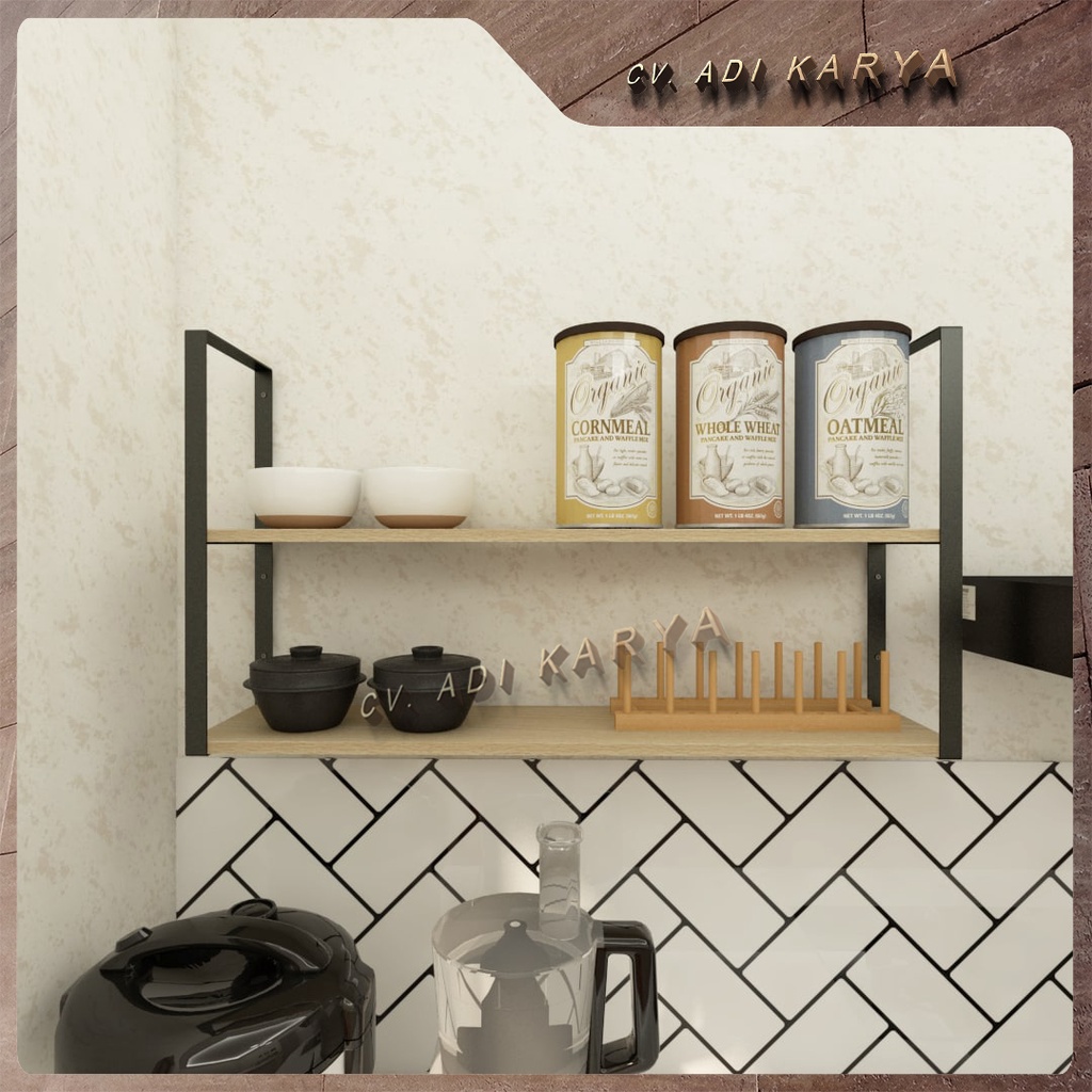 RAK KITCHEN BUMBU DINDING Dapur Rak Penyimpanan Bumbu Dapur Rempah Multifungsi Rak Tempel Tembok