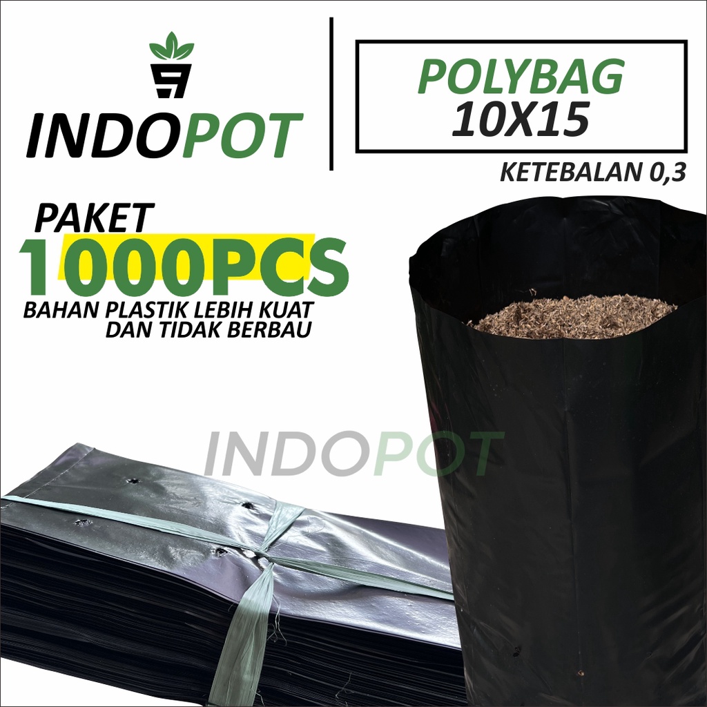 (1000Pcs) Plastik Polybag Kecil 10x15 Paket Polybag Polibek Tanaman Bibit Semai