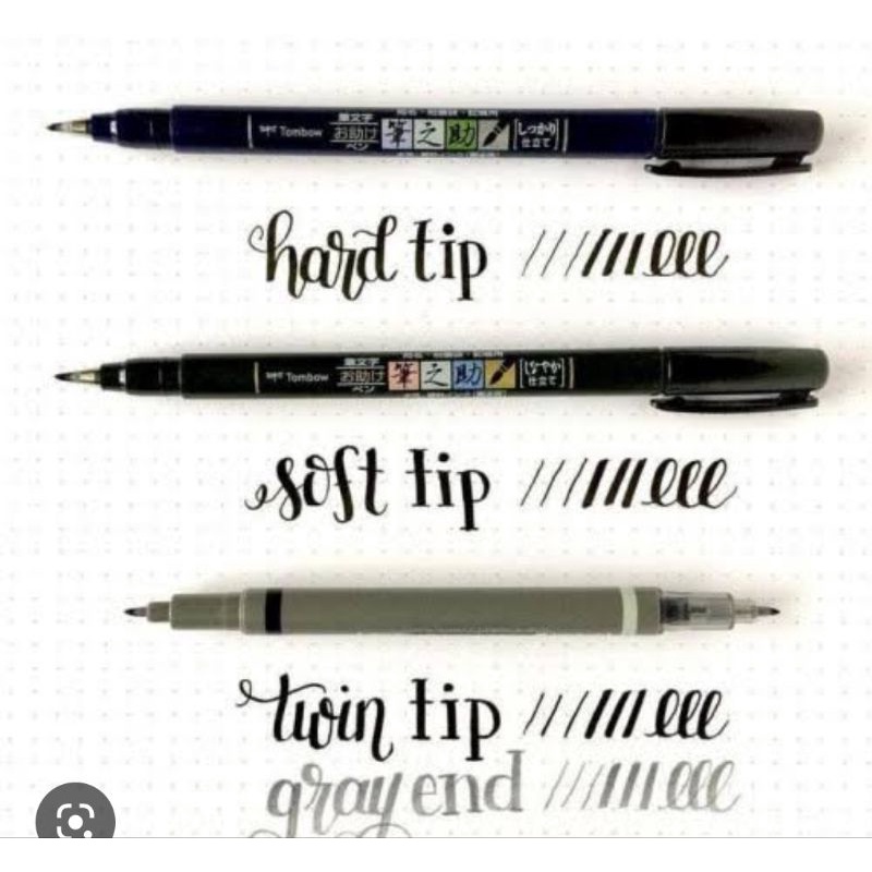 

tombow fudenosuke twin tip hitam