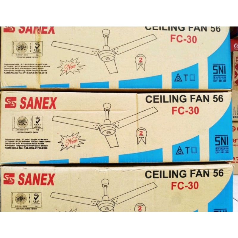 SANEX Kipas Ceiling Fan 56 Inch FC 30 Baling Baling Besi