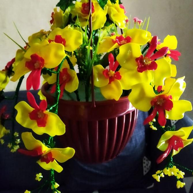 BUNGA ANGGREK AKRILIK. BUNGA GANTUNG. VAS BUNGA RE464FER