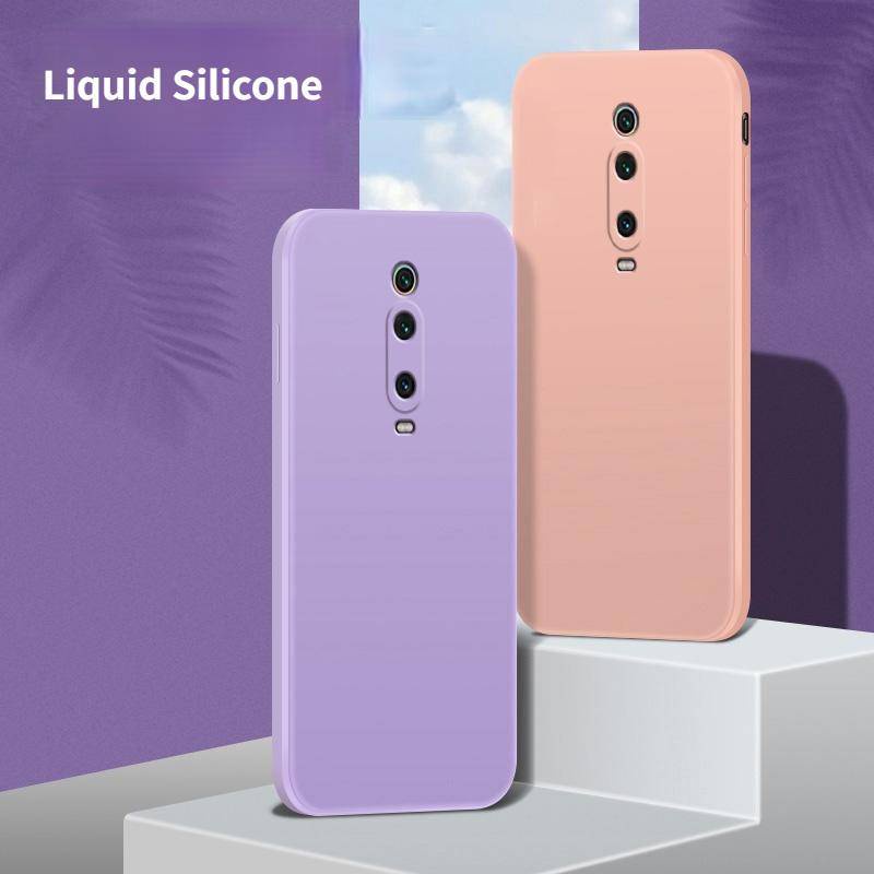 Liquid Tipis Silicone Phone Case Untuk Xiaomi 9T Pro Original Mewah Lembut Back Cover Pelindung Lensa Untuk Redmi K20 Pro