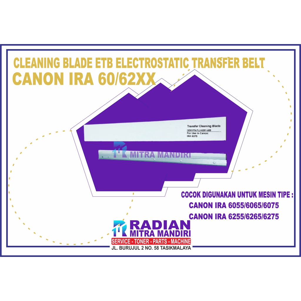 CLEANING BLADE TRANSFER BELT MESIN FOTOCOPY CANON IR ADVANCE 6075 6275