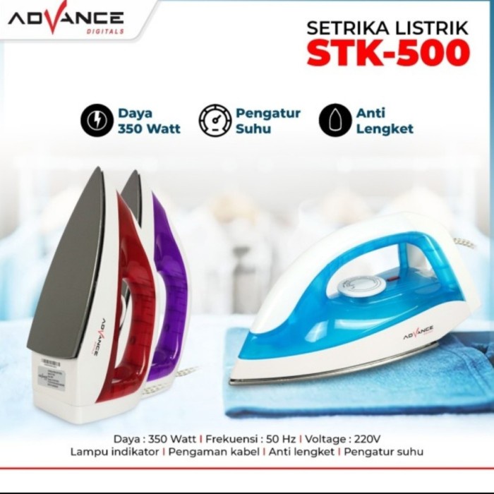 ADVANCE STK500 / STK-500 Setrika Listrik Anti Lengket