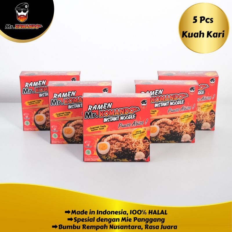 

Ramen Instan Mr. Komando Kuah Kari (5 Pcs)