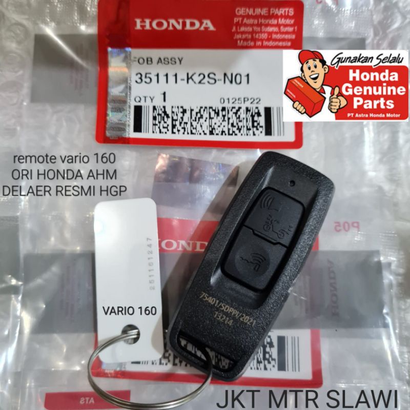 35111-K2S-N01 remote K2S vario 160,set for assy vario 160 ori honda ahm asli honda