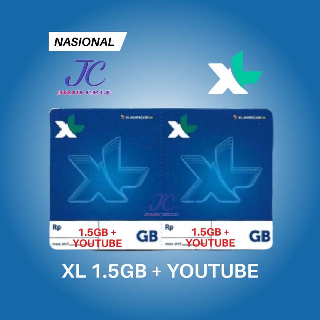 VOUCHER XL 1.5GB + YOUTUBE 1GB 7HARI NASIONAL