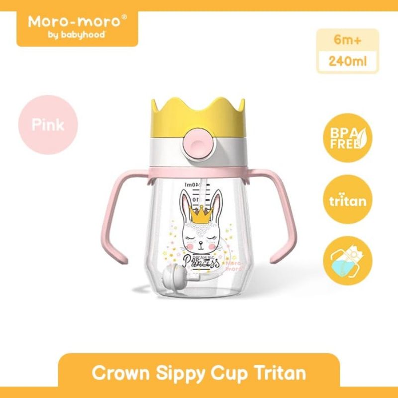 Moro-Moro Crown Sippy Cup Tritan 240ml - Botol Minum Anak