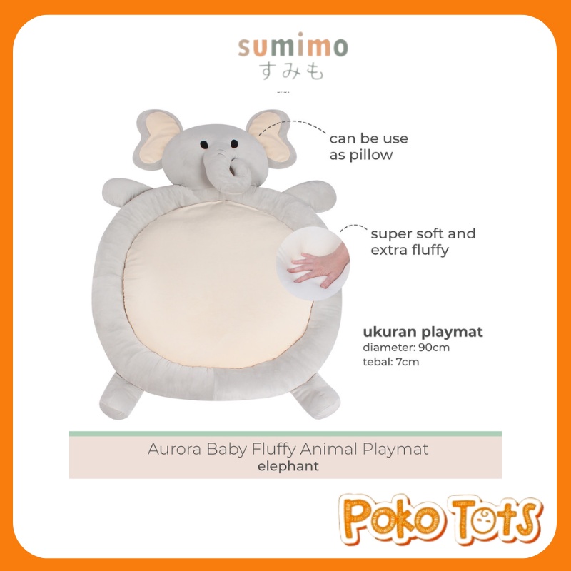 Sumimo Baby Playmat With Soft Pillow Animal Head Alas Tidur &amp; Main Anak Sumimo WHS