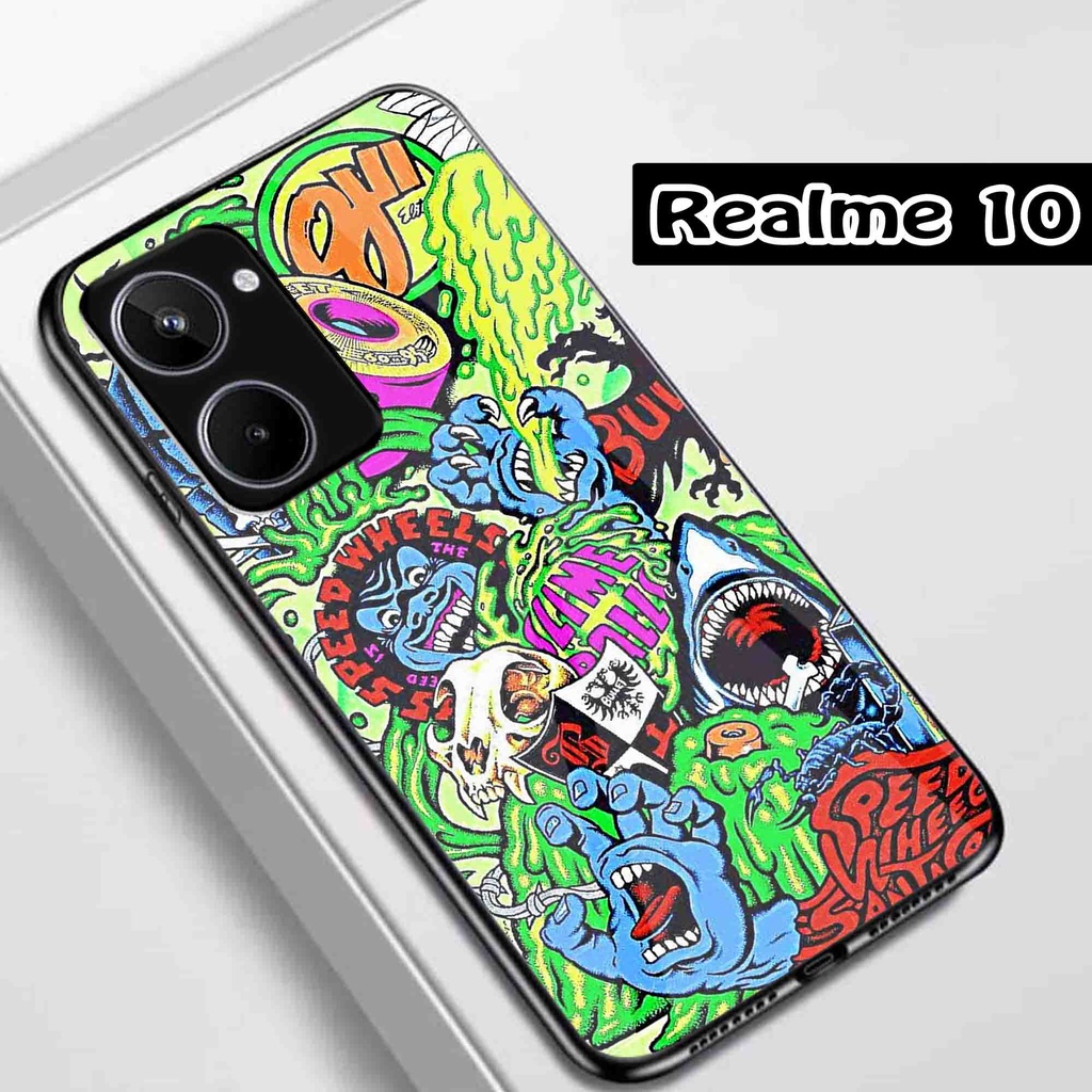 (Q35) Softcase Realme 10 - Softcase Kaca Realme 10 - Case Aesthetic Realme 10 - Case keren Realme 10