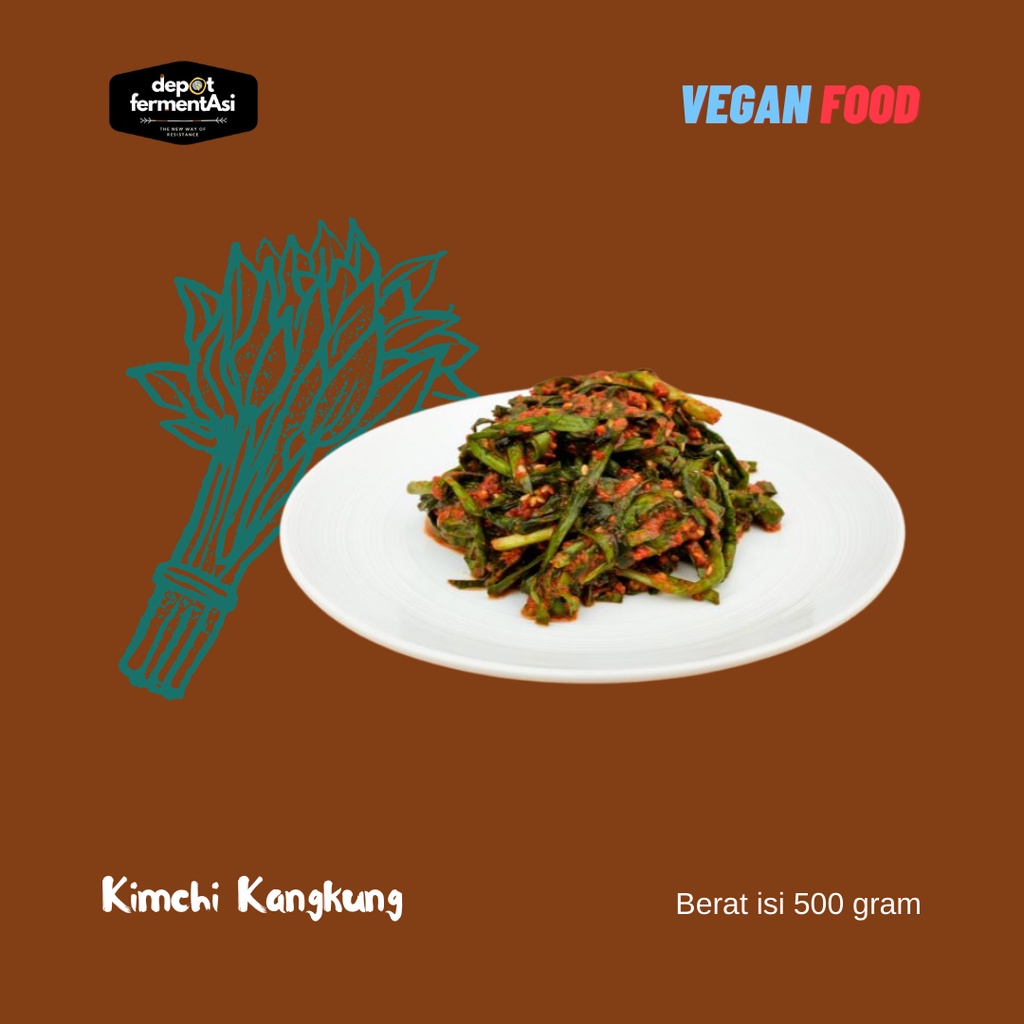 

Kimchi Kangkung | Homemade Fresh Vegan Food