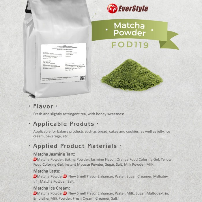 

Matcha flavour powder