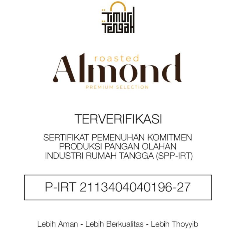 

[Miliki] Timur Tengah Kacang Almond Kupas Roasted 400 gr Premium 95