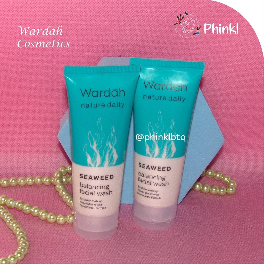 `ღ´ PHINKL `ღ´ ᘺᗩᖇᕲᗩᕼ wardah nature daily seaweed facial wash kulit sensitif