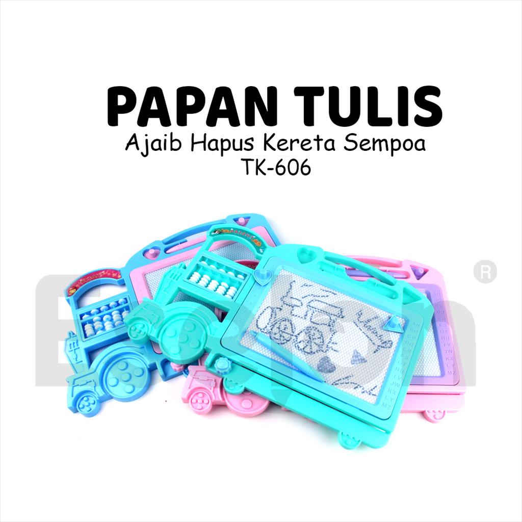 Jual Magic Board Kereta+Sempoa 606 / Papan Tulis Ajaib / Drawing Board