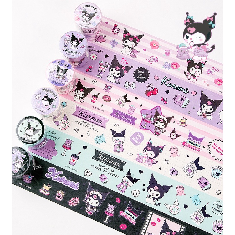 Stiker Washi Tape Masking Tape Selotip Motif Sanrio kertas motif Polos Motif Kotak Kotak Lucu Dekorasi Buku Book Diary Diari Memo Journal Catatan Harian Anak Sekolah Alat Tulis Bisa Untuk Kado Ulang Tahun Scraping book Sticker @banyak