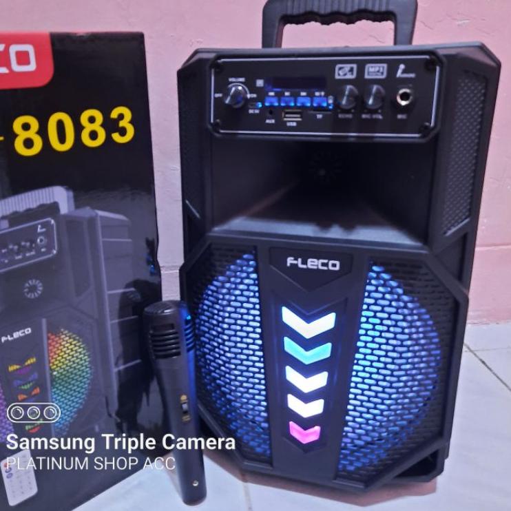 Langsung Order SPEAKER BLUETOOTH FLECO 8 INCHI F6691/F8835 GRATIS MIC KARAOKE/SALON AKTIF WIRELESS S
