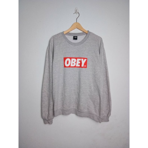 CREWNECK OBEY LOGO FACE BIG LOGO BOX INDEPENDENT