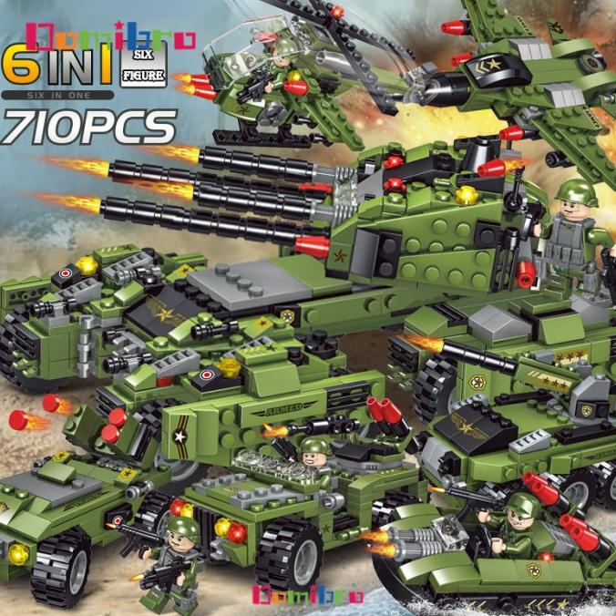 Mainan Lego Balok Susun 710Pcs Tangki Tank Ww2 Edkasi Mainan Anak Laki