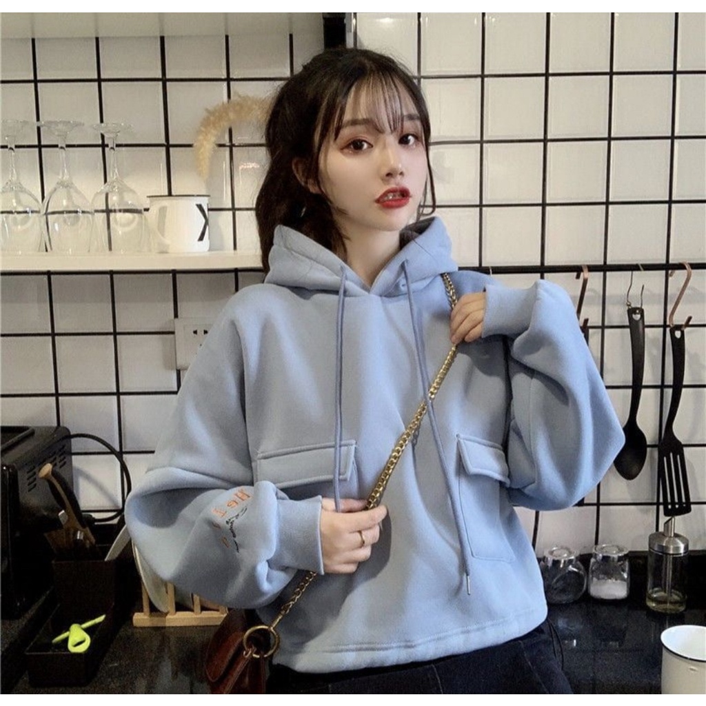 Hoodie Wanita Ala Korean LEISURE POKIE Jacket Outfit Kasual Kekinian Fashion Terbaru